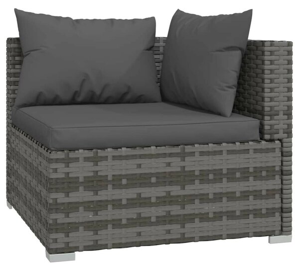 Polyrattan Kerti Ülőgarnitúra - 5 részes - Szürke