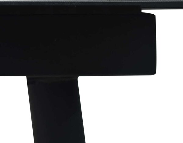 Kültéri Étkezőgarnitúra - Fekete PVC Rattan - 5 részes - 150x80cm