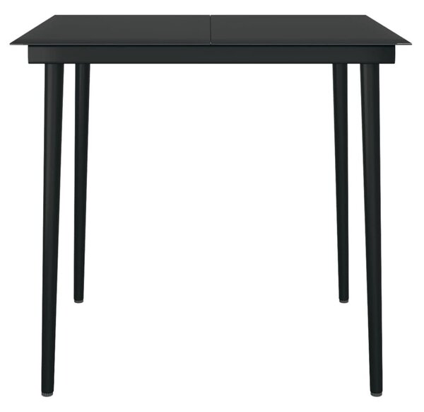 VidaXL - 5 Részes Kerti Étkezőgarnitúra - Polyrattan - Fekete