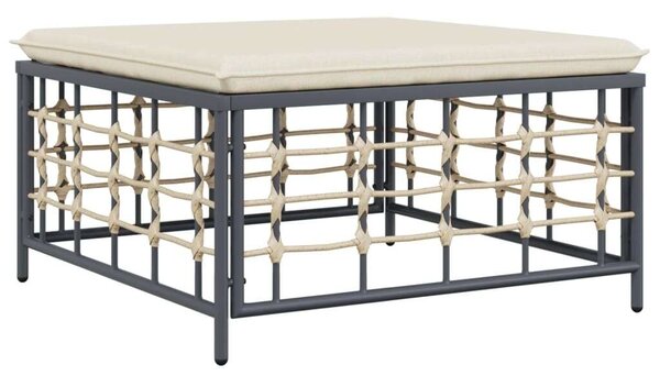 VidaXL Polyrattan Kerti Ülőgarnitúra - 5 részes - Antracit Szürke