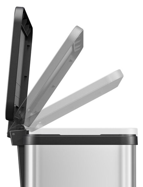Hailo Öko duo Plus M 2x9 literes szelektív rozsdamentes acél hulladékgyűjtő - Inox