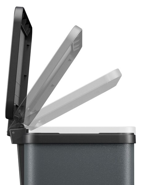 Hailo Öko duo Plus M 2x9 literes szelektív Műanyag + acél hulladékgyűjtő - Matt sötétszürke