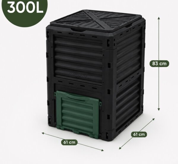 JAKS Kerti komposztáló fekete 300 l OA05