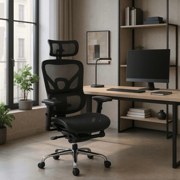 JAKS Ergonomikus irodai forgószék fekete szövet Kair
