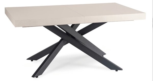 JAKS Bővíthető étkezőasztal kasmír fekete MDF Hampton