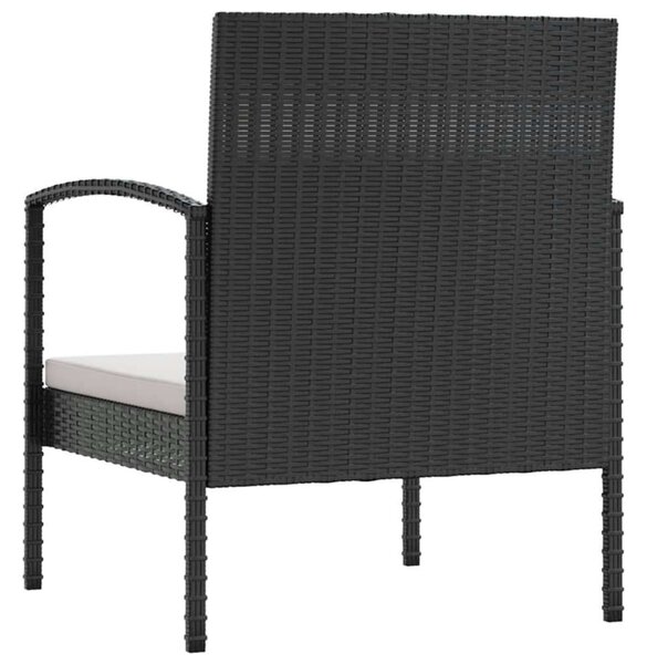Polyrattan Kerti Ülőgarnitúra - 16 részes - Fekete