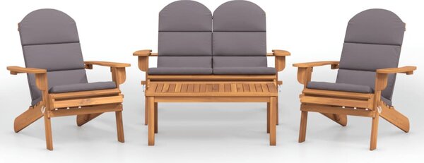 4 részes tömör akácfa kerti Adirondack ülőgarnitúra