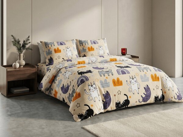 PURRSLEEP mikroplüss bézs ágyneműhuzat Ágyneműhuzat mérete: 70 x 90 cm | 140 x 220 cm