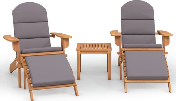 3 részes tömör akácfa kerti Adirondack ülőgarnitúra