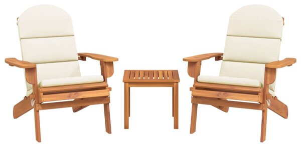3 részes tömör akácfa kerti Adirondack ülőgarnitúra