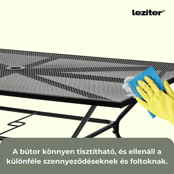 Melfi fém mesh kerti asztal 150x90x75 cm