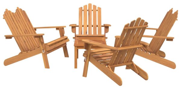 5 részes tömör akácfa kerti Adirondack ülőgarnitúra