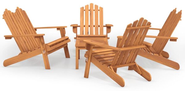 5 részes tömör akácfa kerti Adirondack ülőgarnitúra