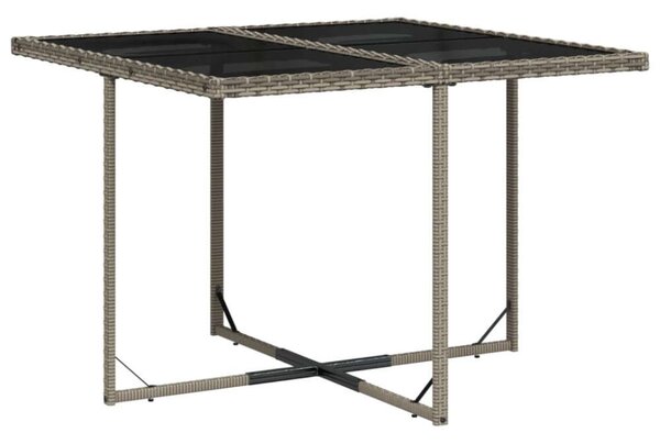 Polyrattan Kerti Étkezőgarnitúra - 5 részes - Szürke