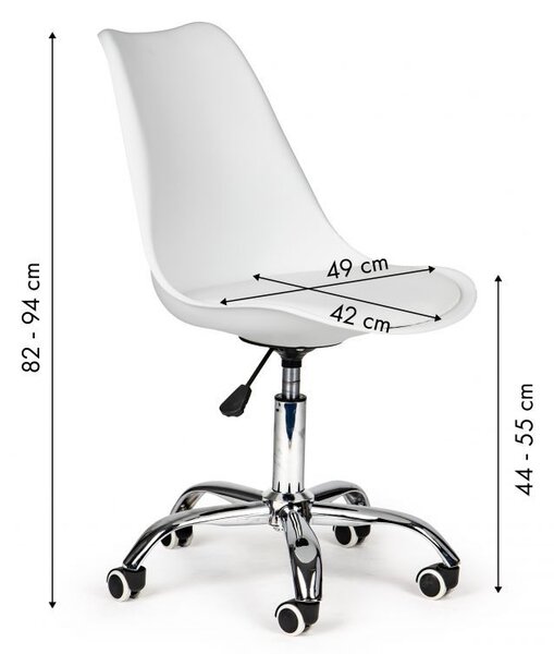 Irodai szék fehér skandináv stílusban BASIC