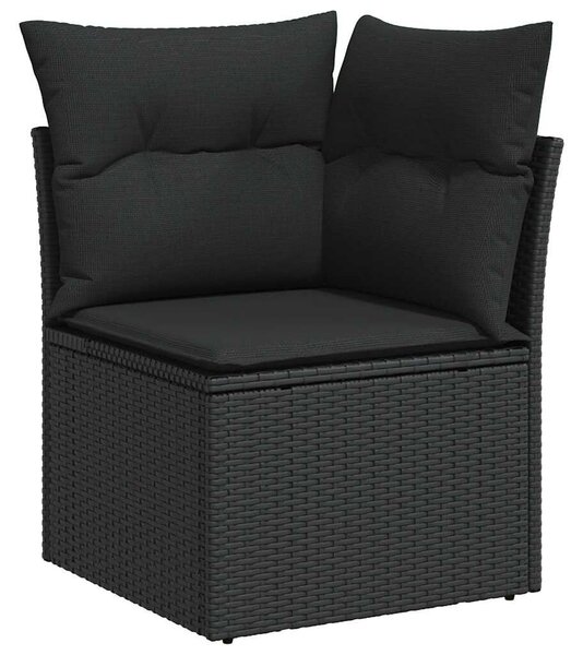 VidaXL Polyrattan Kerti Ülőgarnitúra - 8 részes - Fekete
