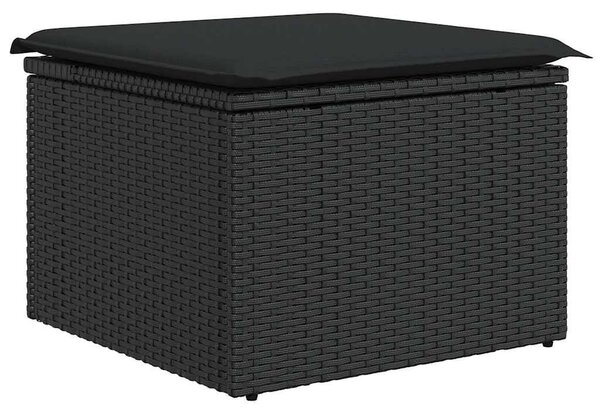 VidaXL Polyrattan Kerti Ülőgarnitúra - 8 részes - Fekete