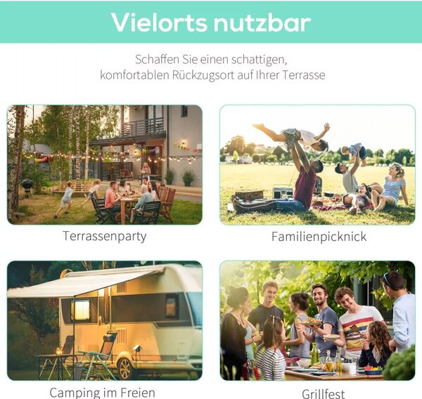 Outsunny pavilon összecsukható tetőhosszabbítással, időjárásálló, 3 x 2,5 m, sötétszürke