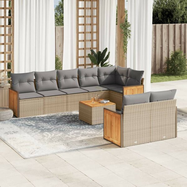 VidaXL Polyrattan Kerti Ülőgarnitúra - 9 részes