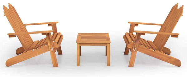 3 részes tömör akácfa kerti Adirondack ülőgarnitúra