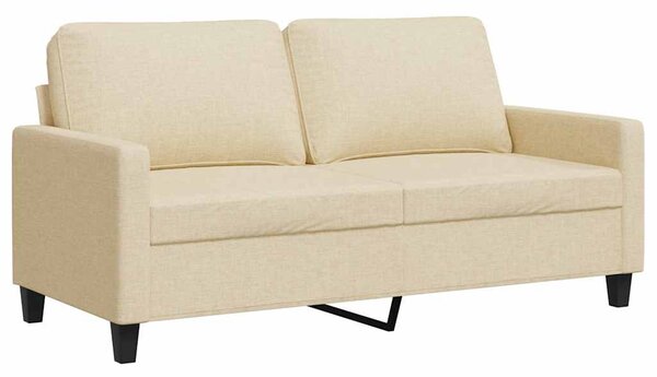 Kétszemélyes krémszínű szövetkanapé 140 cm