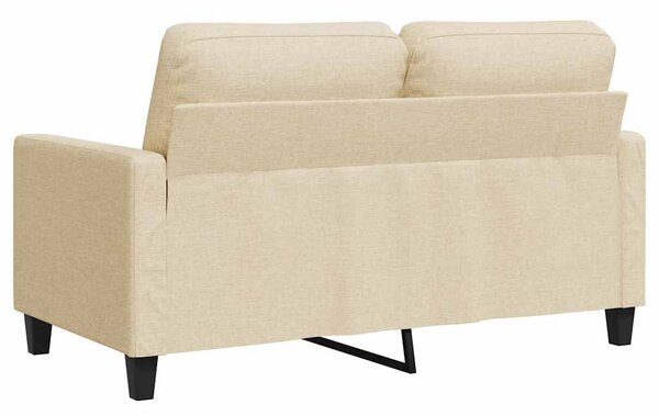 Kétszemélyes krémszínű szövetkanapé 140 cm