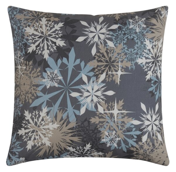 SNOWFLAKE kékesszürke mikroszálas párnahuzat 45x45 cm