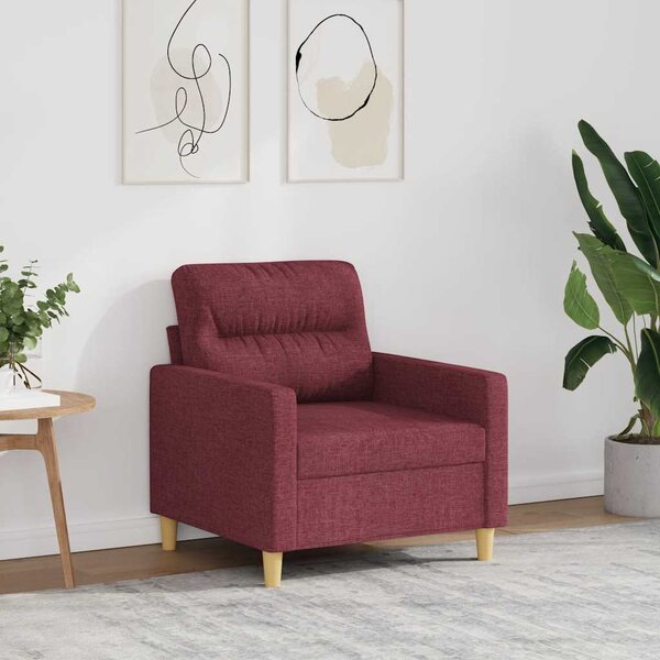 Bordó szövet kanapéfotel 60 cm