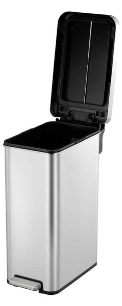 Lépeses szemetes, EKO, Ecofly II, 45 liter, 1 rekesz, rozsdamentes acél