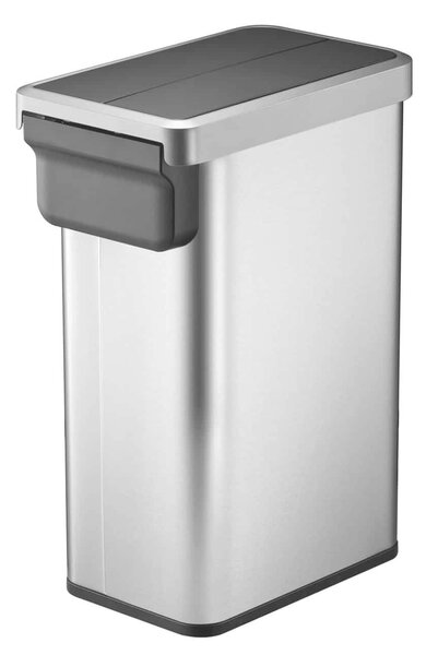 Lépeses szemetes, EKO, Ecofly II, 45 liter, 1 rekesz, rozsdamentes acél