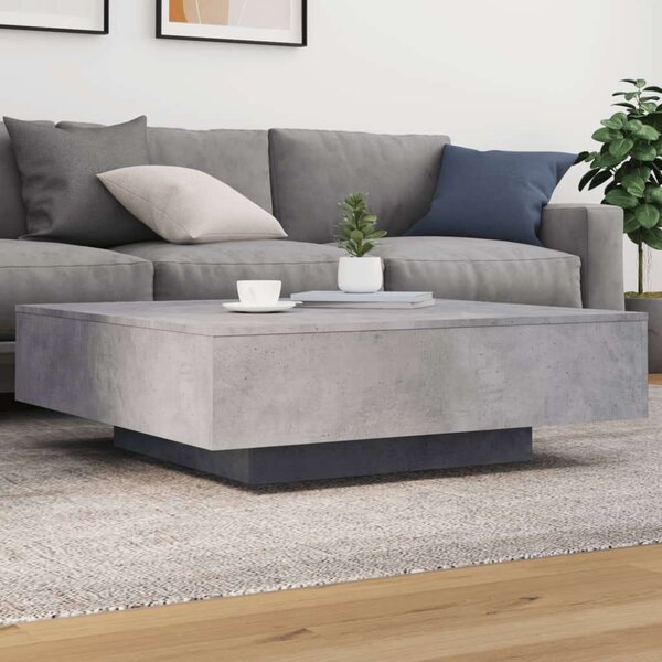 VidaXL Dohányzóasztal - Betonszürke - 100x100 cm