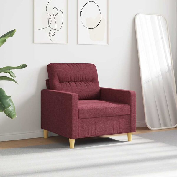 Bordó szövet kanapéfotel 60 cm