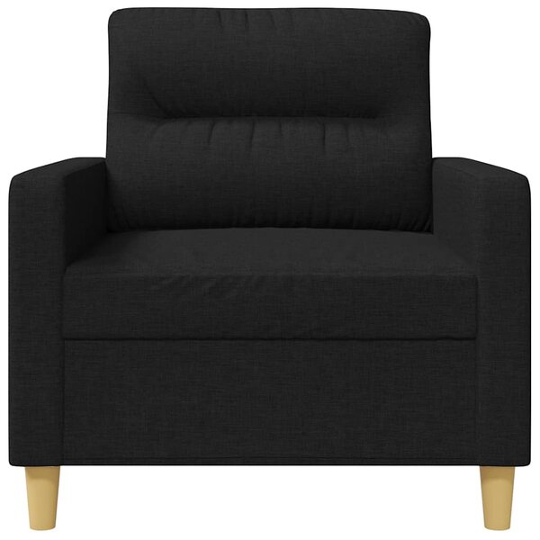 Fekete szövet kanapéfotel 60 cm