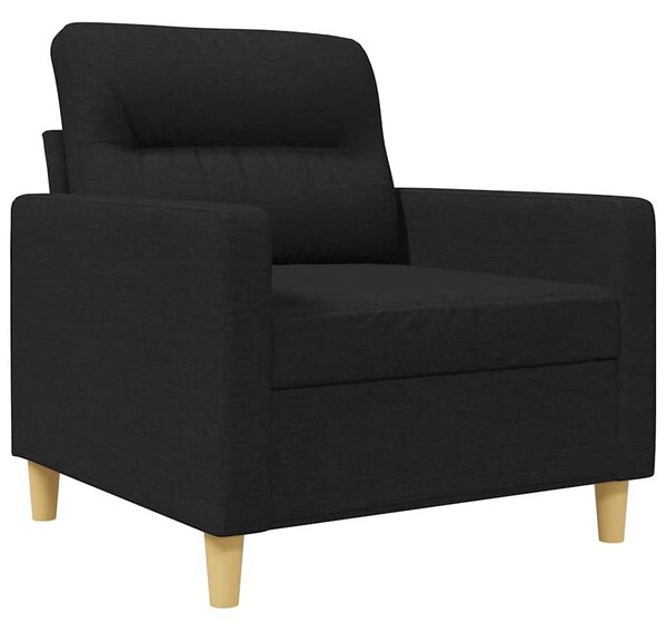 Fekete szövet kanapéfotel 60 cm