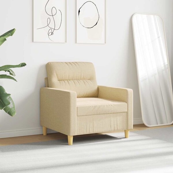 Krémszínű szövet kanapéfotel 60 cm