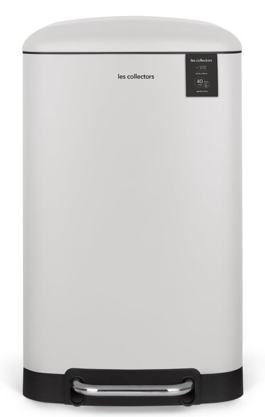 Lépeses szemeteskosár, Les Collectors, N828, 40 liter, 1 rekesz, fehér