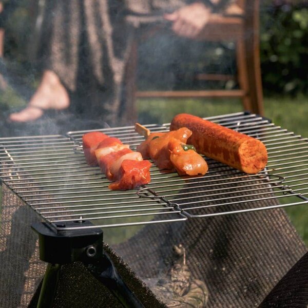 Összecsukható grill, DesignNest, Folding Fire BBQ + Campfire, fekete