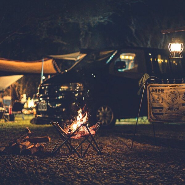 Összecsukható grill, DesignNest, Folding Fire BBQ + Campfire, fekete