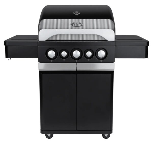 Gázgrill, Boretti, Leonardo 3B, 5 főzőlap, 58x42 cm, fekete