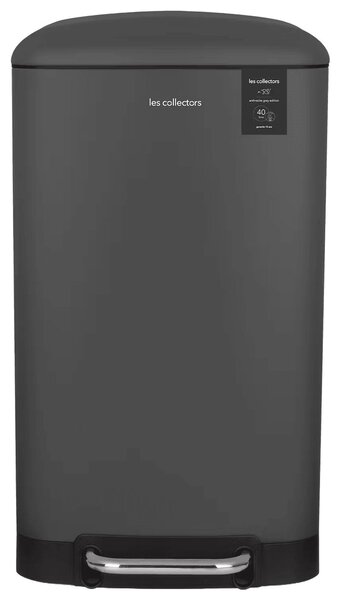 Lépeses szemeteskosár, Les Collectors, N831, 40 liter, 1 rekesz, szürke