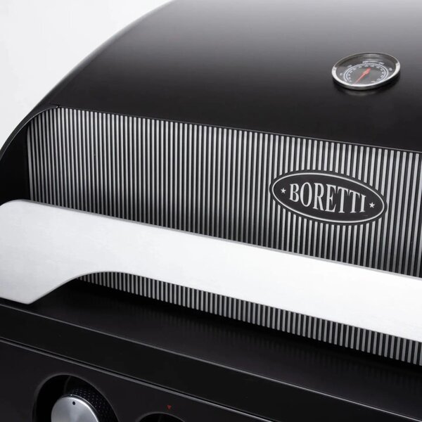 Gázgrill, Boretti, Leonardo 3B, 5 főzőlap, 58x42 cm, fekete
