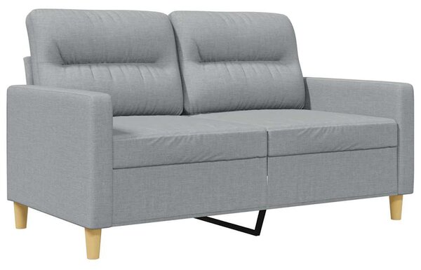 Kétszemélyes világosszürke szövetkanapé 120 cm