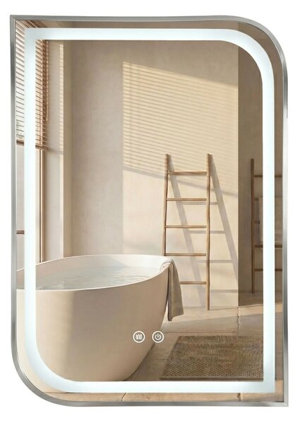 LED Tükör ZONE 80x60 BRUSH NICKEL