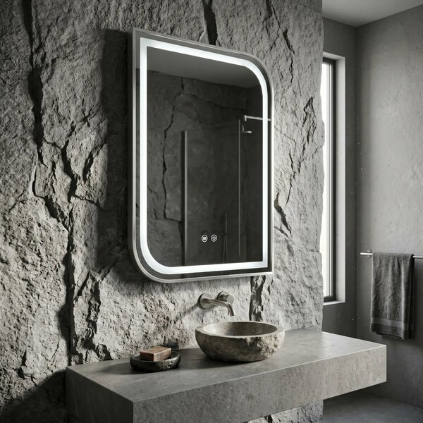 LED Tükör ZONE 80x60 BRUSH NICKEL