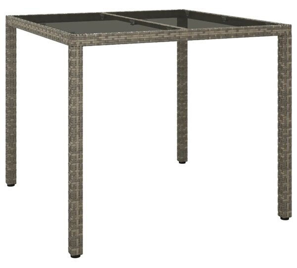 5 részes szürke polyrattan kerti étkezőgarnitúra párnával