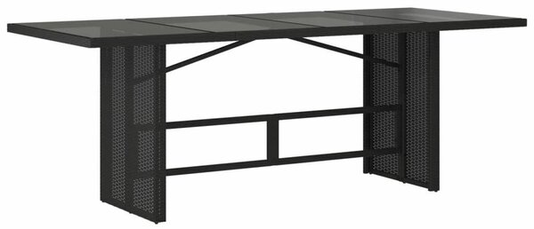 VidaXL Polyrattan Kerti Étkezőgarnitúra - 7 Fős - Fekete