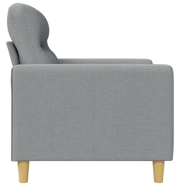 Kétszemélyes világosszürke szövetkanapé 120 cm