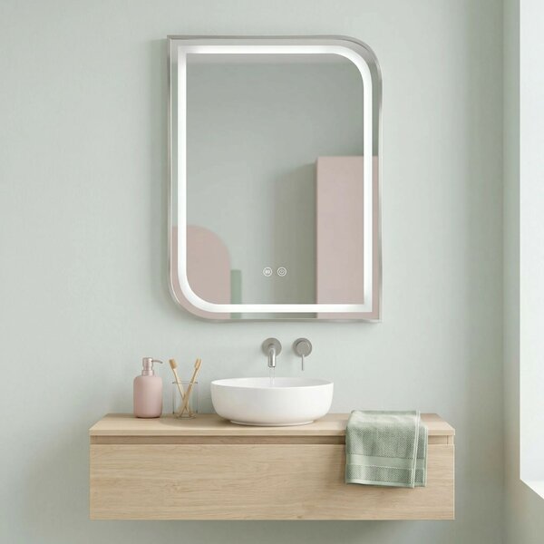 LED Tükör ZONE 80x60 BRUSH NICKEL