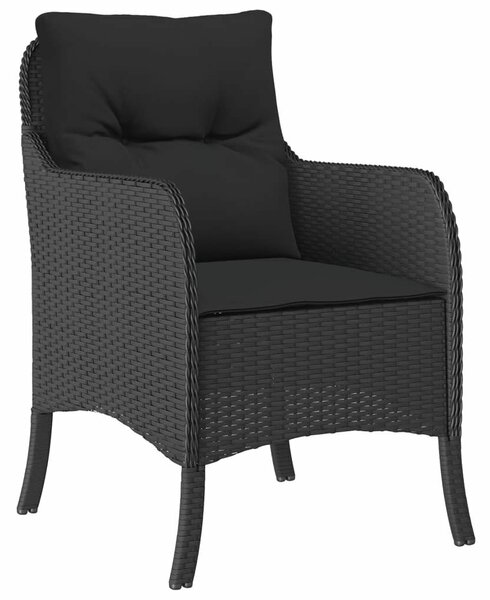 VidaXL Polyrattan Kerti Étkezőgarnitúra - 9 részes, Fekete