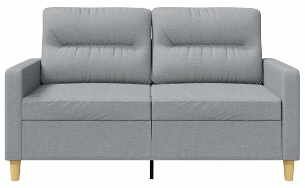 Kétszemélyes világosszürke szövetkanapé 120 cm